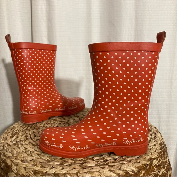 Disney Shoes Disney Rain Boots Minnie Mouse Red Polka Dot Poshmark